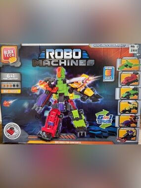 Block Tech 6 in 1 Robo Machines Building Set